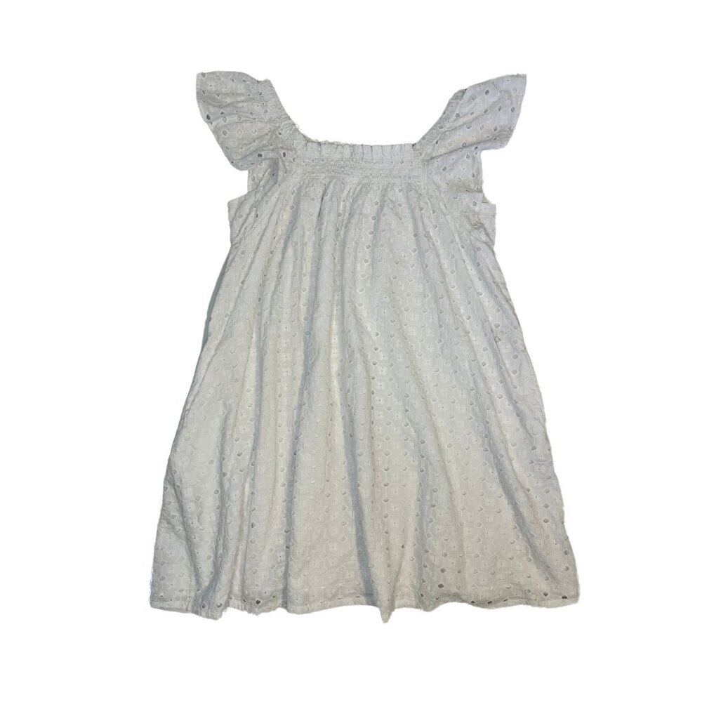 White Eyelet Off Shoulder Dress Size M